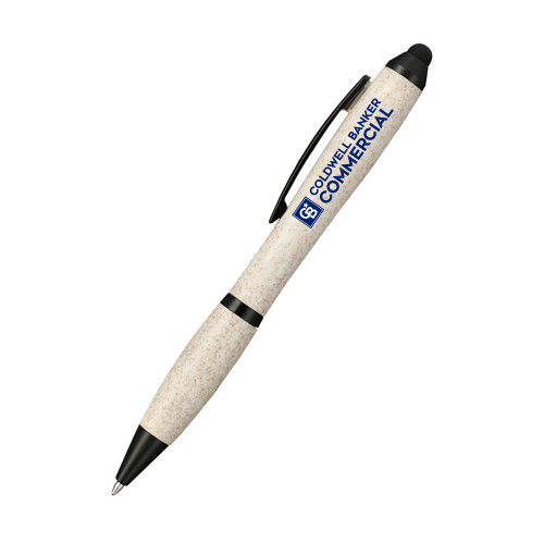Nash Wheat Straw Ballpoint Beige Stylus Pen-Coldwell Banker Commercial - Horizontal