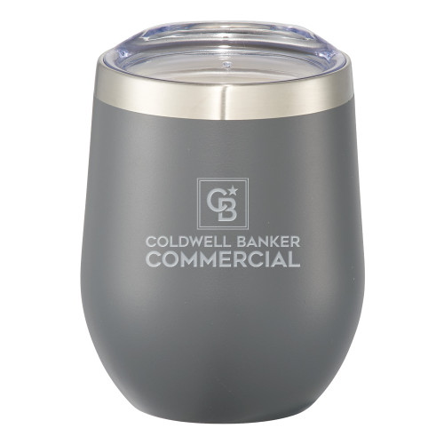 Corzo Vacuum Insulated Charcoal Cup 12oz-Coldwell Banker Commercial Engraved