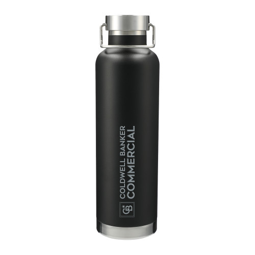 Thor Copper Vacuum Insulated Black Bottle 32oz-Coldwell Banker Commercial - Horizontal Engraved