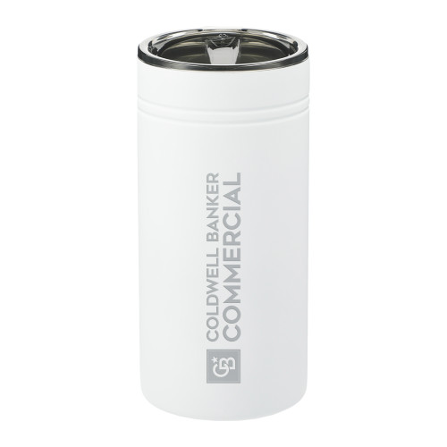 Sherpa Vacuum White Tumbler & Insulator 12oz-Coldwell Banker Commercial - Horizontal Engraved