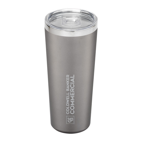 Thor Vacuum Insulated Grey Tumbler 22oz-Coldwell Banker Commercial - Horizontal Engraved