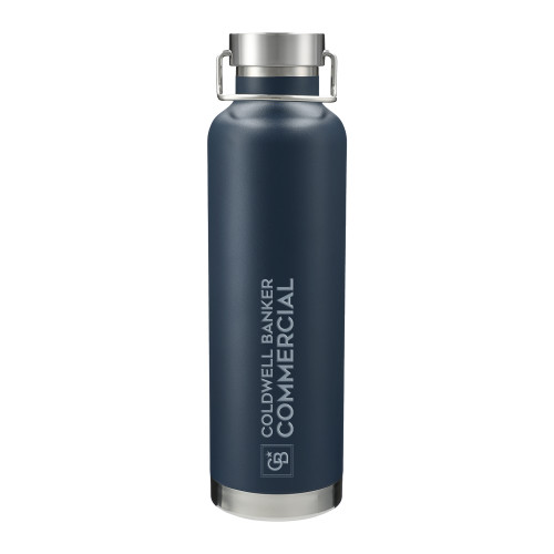 Thor Copper Vacuum Insulated Navy Bottle 32oz-Coldwell Banker Commercial - Horizontal Engraved