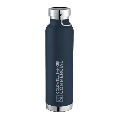 Thor Copper Vacuum Insulated Navy Bottle 22oz-Coldwell Banker Commercial - Horizontal Engraved