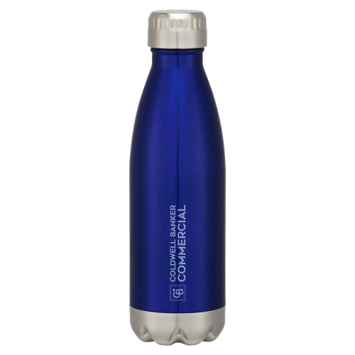 Swig Stainless Steel Blue Bottle 16oz-Coldwell Banker Commercial - Horizontal Engraved