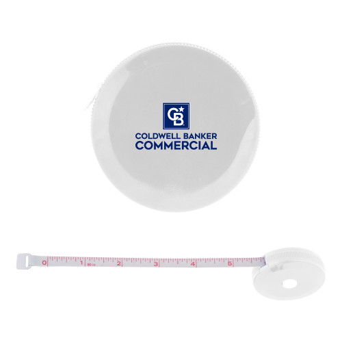 White Round Cloth 60 Inch Tape Measure-Coldwell Banker Commercial Stacked