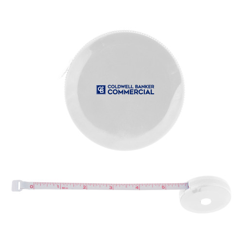 White Round Cloth 60 Inch Tape Measure-Coldwell Banker Commercial Flat