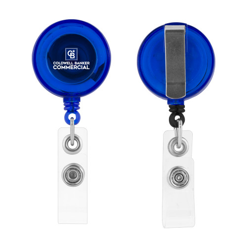 Blue Retractable Badge Holder-Coldwell Banker Commercial Stacked
