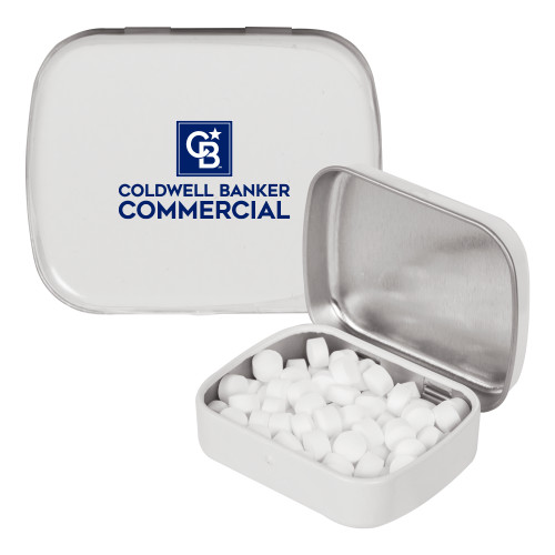 White Rectangular Peppermint Tin-Coldwell Banker Commercial Stacked