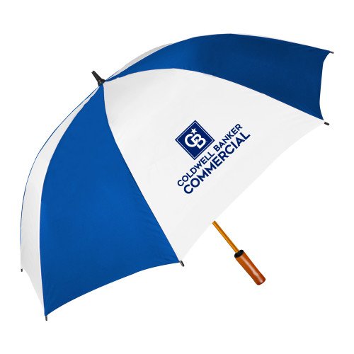 64 Inch Royal/White Umbrella-Coldwell Banker Commercial