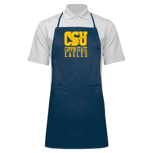  Full Length Navy Apron - CSU Coppin State Eagles