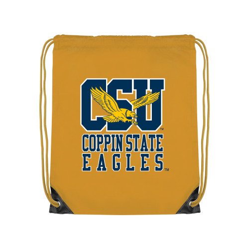  Gold Drawstring Backpack - CSU Coppin State Eagles