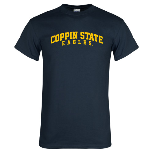  Navy T Shirt - Arched Coppin State Eagles