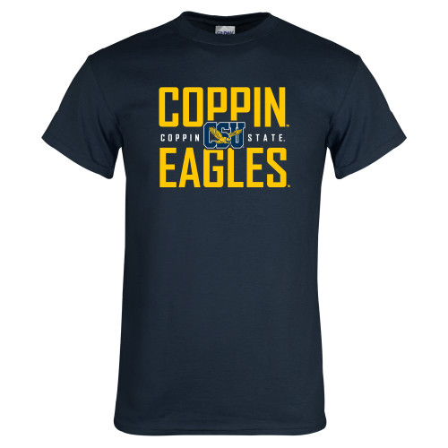  Navy T Shirt - Coppin Eagles Stacked
