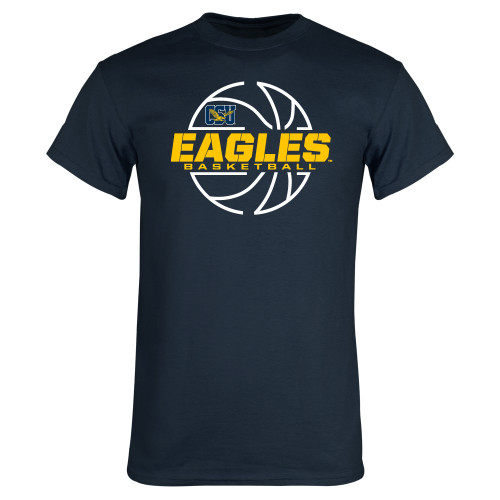  Navy T Shirt - Eagles Basketball Split Lined Ball