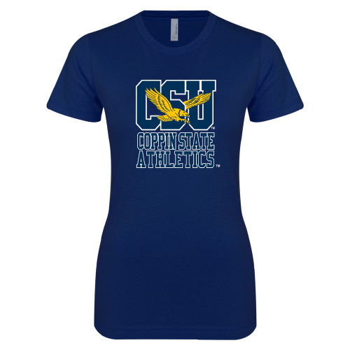  Next Level Womens Navy Boyfriend Tee - CSU Coppin State Athletics