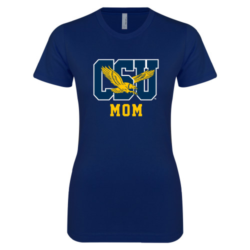  Next Level Womens Navy Boyfriend Tee - Mom