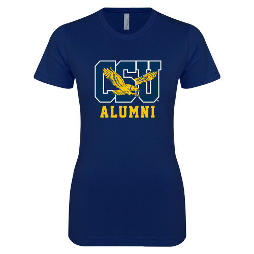 Next Level Womens Navy Boyfriend Tee - Alumni