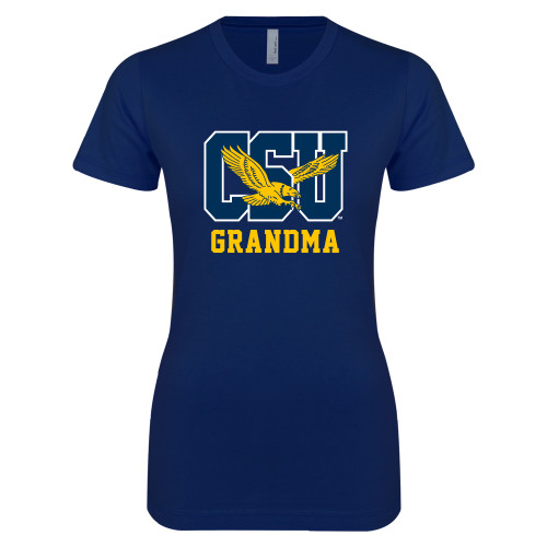  Next Level Womens Navy Boyfriend Tee - Grandma