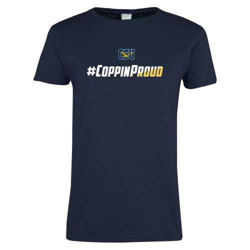  Womens Short Sleeve Navy Tee - #CoppinProud