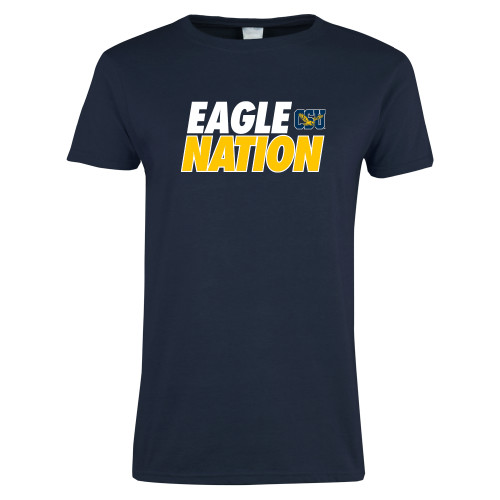  Womens Short Sleeve Navy Tee - Eagle Nation