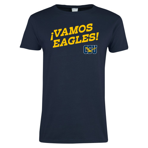  Womens Navy Short Sleeve Tee - Vamos Eagles Hispanic Heritage - CSU