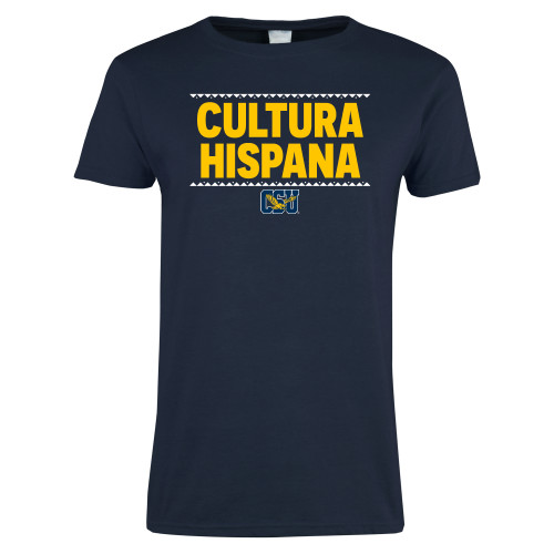  Womens Navy Short Sleeve Tee - Cultura Hispana Hispanic Heritage - CSU