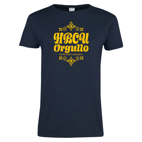  Womens Navy Short Sleeve Tee - HBCU Orgullo Hispanic Heritage - CSU