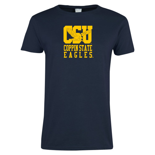  Womens Short Sleeve Navy Tee - CSU Coppin State Eagles