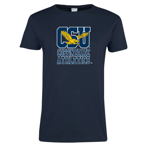  Womens Short Sleeve Navy Tee - CSU Coppin State Athletics