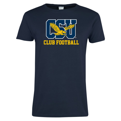  Womens Short Sleeve Navy Tee - Club Football