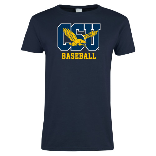  Womens Short Sleeve Navy Tee - Baseball