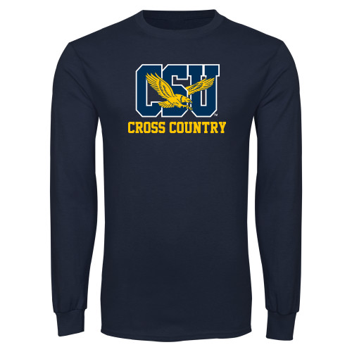  Navy Long Sleeve T Shirt - Cross Country
