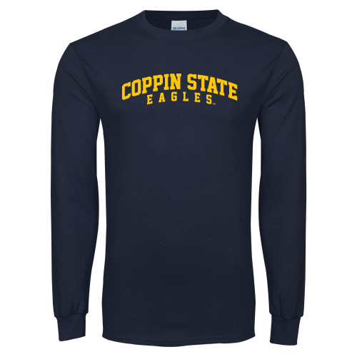  Navy Long Sleeve T-Shirt - Arched Coppin State Eagles