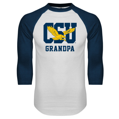  White/Navy Raglan Baseball T Shirt - Grandpa
