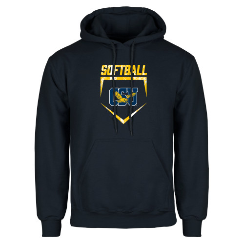  Navy Fleece Hoodie - Softball Plate