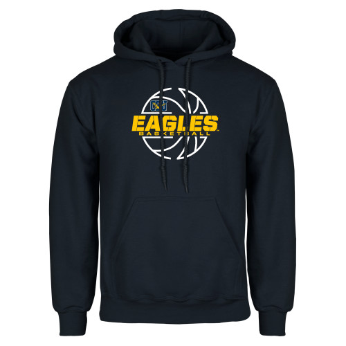  Navy Fleece Hoodie - Eagles Basketball Split Lined Ball