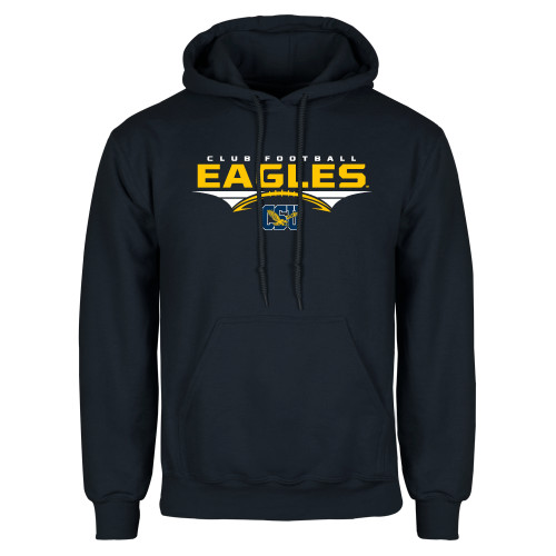  Navy Fleece Hoodie - Eagles Club Football Stacked