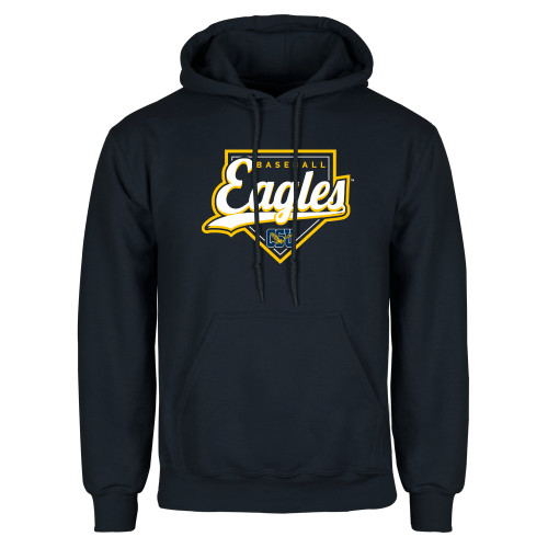  Navy Fleece Hoodie - Eagles Baseball Plate w/ Script
