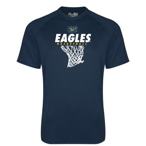  Under Armour Navy Tech Tee - Eagles Basketball w/ Hanging Net