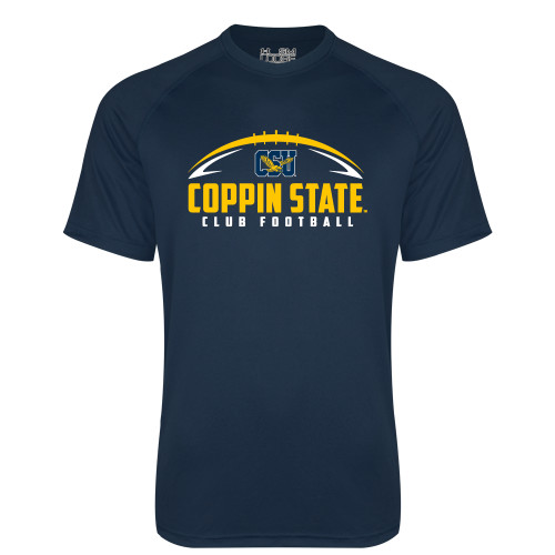  Under Armour Navy Tech Tee - Coppin State Club Football w/ Football