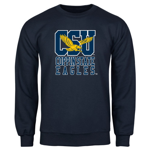  Navy Fleece Crew - CSU Coppin State Eagles
