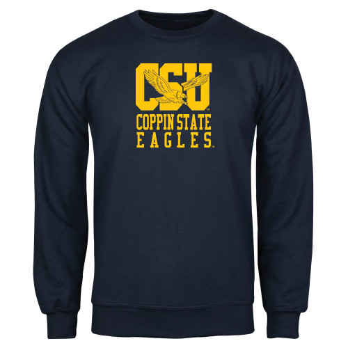  Navy Fleece Crew - CSU Coppin State Eagles