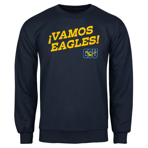  Navy Fleece Crew - Vamos Eagles Hispanic Heritage - CSU