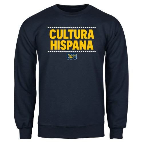  Navy Fleece Crew - Cultura Hispana Hispanic Heritage - CSU