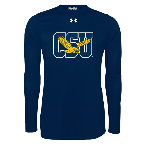  Under Armour Navy Long Sleeve Tech Tee - Official Logo