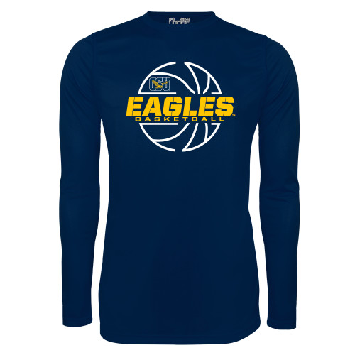  Under Armour Navy Long Sleeve Tech Tee - Eagles Basketball Split Lined Ball