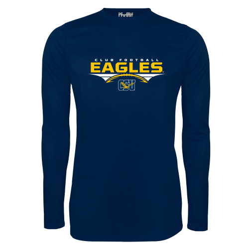  Under Armour Navy Long Sleeve Tech Tee - Eagles Club Football Stacked