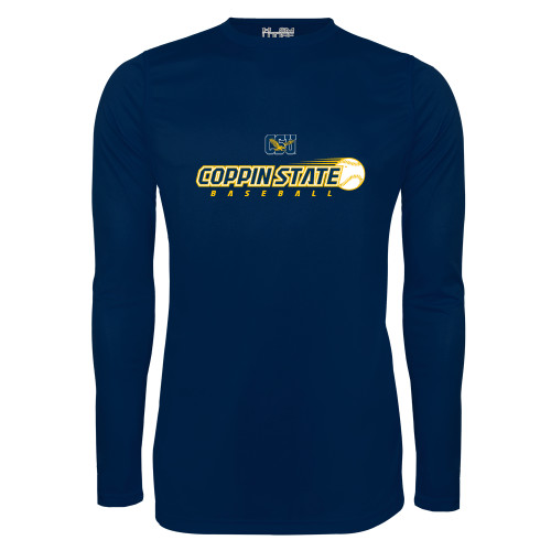  Under Armour Navy Long Sleeve Tech Tee - Coppin State Baseball Flying Ball