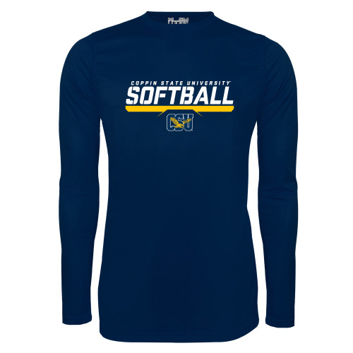  Under Armour Navy Long Sleeve Tech Tee - Coppin State University Softball Stencil