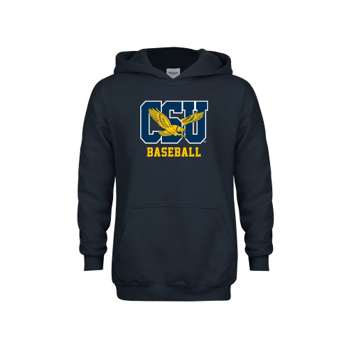  Youth Navy Fleece Hoodie - Baseball